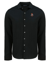 Oklahoma State Cowboys Wrestling Pete Cutter & Buck Advantage Tri-Blend Eco Soft Pique Long Sleeve Knitted Mens Button Up BL_MANN_HG 