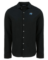 Middle Tennessee Blue Raiders Cutter & Buck Advantage Tri-Blend Eco Soft Pique Long Sleeve Knitted Mens Button Up BL_MANN_HG 