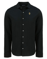 Idaho Vandals Cutter & Buck Advantage Tri-Blend Eco Soft Pique Long Sleeve Knitted Mens Button Up BL_MANN_HG 