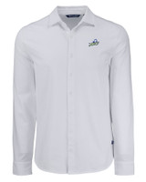 Florida Gulf Coast Eagles Cutter & Buck Advantage Tri-Blend Eco Soft Pique Long Sleeve Knitted Mens Button Up WH_MANN_HG 