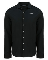 ACC Conference Cutter & Buck Advantage Tri-Blend Eco Soft Pique Long Sleeve Knitted Mens Button Up BL_MANN_HG 