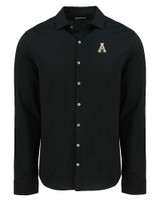 Appalachian State Mountaineers Cutter & Buck Advantage Tri-Blend Eco Soft Pique Long Sleeve Knitted Mens Button Up BL_MANN_HG 