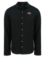 Mississippi State Bulldogs Cutter & Buck Advantage Tri-Blend Eco Soft Pique Long Sleeve Knitted Mens Button Up BL_MANN_HG 
