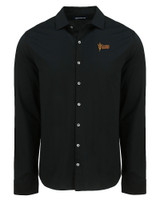 Arizona State Sun Devils Cutter & Buck Advantage Tri-Blend Eco Soft Pique Long Sleeve Knitted Mens Button Up BL_MANN_HG 