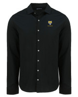 Fort Valley State Wildcats Cutter & Buck Advantage Tri-Blend Eco Soft Pique Long Sleeve Knitted Mens Button Up BL_MANN_HG 