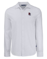 Round Rock Express Cutter & Buck Advantage Tri-Blend Eco Soft Pique Long Sleeve Knitted Mens Button Down WH_MANN_HG 1