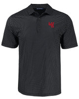 Western Kentucky Hilltoppers College Vault Cutter & Buck Pike Eco Shadow Check Print Recycled Mens Polo BL_MANN_HG 
