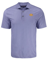 Tennessee Tech Golden Eagles Cutter & Buck Pike Eco Shadow Check Print Recycled Mens Polo HYC_MANN_HG 