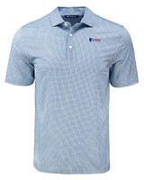 Fairleigh Dickinson Knights Cutter & Buck Pike Eco Diamond Dot Print Recycled Mens Polo NVBU_MANN_HG 