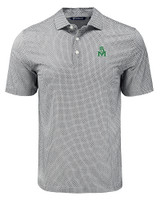 Marshall Thundering Herd College Vault Cutter & Buck Pike Eco Diamond Dot Print Recycled Mens Polo BL_MANN_HG 