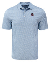 Gonzaga Bulldogs College Vault Cutter & Buck Pike Eco Diamond Dot Print Recycled Mens Polo NVBU_MANN_HG 