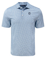 Georgetown Hoyas College Vault Cutter & Buck Pike Eco Diamond Dot Print Recycled Mens Polo NVBU_MANN_HG 
