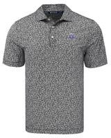 Northwestern Wildcats College Vault Cutter & Buck Pike Eco Flora Print Recycled Mens Polo BL_MANN_HG 