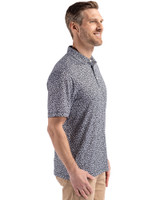 Florida State Seminoles Cutter & Buck Pike Eco Flora Print Recycled Mens Polo Black Side