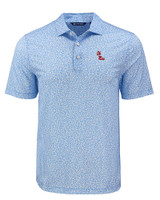 Ole Miss Rebels Cutter & Buck Pike Eco Flora Print Recycled Mens Polo ALS_MANN_HG 