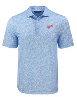 Dayton Flyers College Vault Cutter & Buck Pike Eco Flora Print Recycled Mens Polo ALS_MANN_HG 