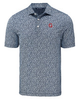 Gonzaga Bulldogs College Vault Cutter & Buck Pike Eco Flora Print Recycled Mens Polo NVBU_MANN_HG 