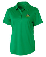 University of Notre Dame: For Good Cutter & Buck Prospect Eco Textured Stretch Recycled Womens Short Sleeve Polo KG_MANN_HG 1