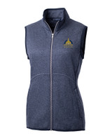 University of Notre Dame: For Good Cutter & Buck Mainsail Sweater Knit Womens Full Zip Vest LNH_MANN_HG 1