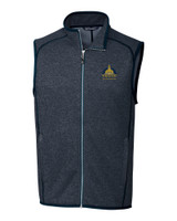 University of Notre Dame: For Good Cutter & Buck Mainsail Sweater-Knit Mens Full Zip Vest LNH_MANN_HG 1