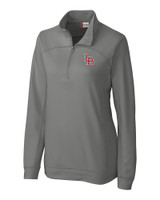 Louisville Bats Clique Helsa  Performance Womens Half Zip Pullover Sweatshirt TTN_MANN_HG 1