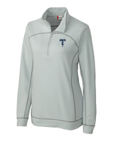 Tulsa Drillers Clique Helsa  Performance Womens Half Zip Pullover Sweatshirt Light Grey Mannequin