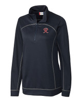 Tacoma Rainiers Clique Helsa  Performance Womens Half Zip Pullover Sweatshirt Dark Navy Mannequin