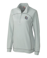 San Antonio Missions Clique Helsa  Performance Womens Half Zip Pullover Sweatshirt Light Grey Mannequin