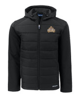 Riverdale High School Cutter & Buck Evoke Hybrid Eco Softshell Recycled Full Zip Mens Big & Tall Hooded Jacket BL_MANN_HG 1