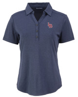 Louisville Bats Cutter & Buck Forge Eco Stretch Recycled Womens Short Sleeve Polo DNVH_MANN_HG 1