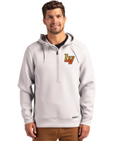 Las Vegas Aviators Cutter & Buck Roam Epic Versatility Half Zip Recycled Mens Hooded Pullover Solitare Front