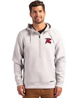 Richmond Flying Squirrels Cutter & Buck Roam Epic Versatility Half Zip Recycled Mens Hooded Pullover Solitare Front