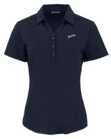 San Diego Padres Cooperstown Cutter & Buck Forge Eco Stretch Recycled Womens Short Sleeve Polo NVBU_MANN_HG 1