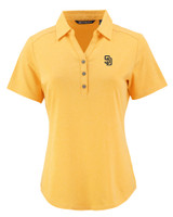 San Diego Padres Cutter & Buck Forge Eco Stretch Recycled Womens Short Sleeve Polo CDH_MANN_HG 1