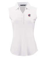 Chicago Cubs Cutter & Buck Forge Eco Stretch Recycled Womens Sleeveless Polo WH_MANN_HG 1