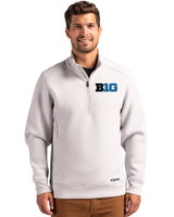 BIG 10 Conference Cutter & Buck Roam Epic Versatility Recycled Quarter Zip Mens Pullover Solitare Front