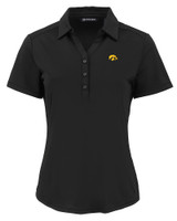 Iowa Hawkeyes Cutter & Buck Forge Eco Stretch Recycled Womens Short Sleeve Polo BL_MANN_HG 