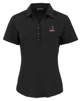 Delaware Fightin' Blue Hens College Vault Cutter & Buck Forge Eco Stretch Recycled Womens Short Sleeve Polo BL_MANN_HG 