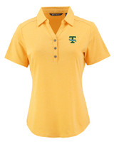 Tulane Green Wave College Vault Cutter & Buck Forge Eco Stretch Recycled Womens Short Sleeve Polo CDH_MANN_HG 