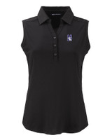 Northwestern Wildcats Cutter & Buck Forge Eco Stretch Recycled Womens Sleeveless Polo BL_MANN_HG 