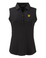 Baylor Sailor Bear College Vault Cutter & Buck Forge Eco Stretch Recycled Womens Sleeveless Polo BL_MANN_HG 