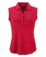 Gonzaga Bulldogs College Vault Cutter & Buck Forge Eco Stretch Recycled Womens Sleeveless Polo CDR_MANN_HG 