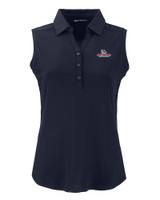 Gonzaga Bulldogs Cutter & Buck Forge Eco Stretch Recycled Womens Sleeveless Polo NVBU_MANN_HG 