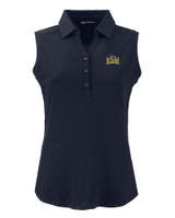 Drexel Dragons Cutter & Buck Forge Eco Stretch Recycled Womens Sleeveless Polo NVBU_MANN_HG 