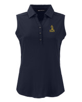Northern Arizona Lumberjacks College Vault Cutter & Buck Forge Eco Stretch Recycled Womens Sleeveless Polo NVBU_MANN_HG 