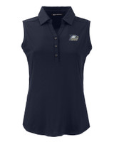 Georgia Southern Eagles Cutter & Buck Forge Eco Stretch Recycled Womens Sleeveless Polo NVBU_MANN_HG 