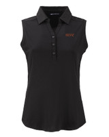 UOP Tigers Cutter & Buck Forge Eco Stretch Recycled Womens Sleeveless Polo BL_MANN_HG 