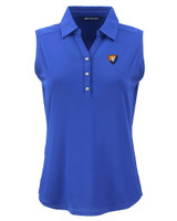 Illinois Fighting Illini College Vault Cutter & Buck Forge Eco Stretch Recycled Womens Sleeveless Polo TBL_MANN_HG 