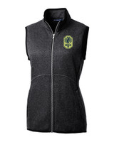 Nashville SC Cutter & Buck Mainsail Sweater Knit Womens Full Zip Vest CCH_MANN_HG 1