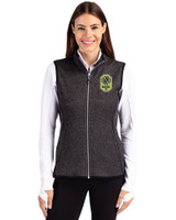 Nashville SC Cutter & Buck Mainsail Sweater Knit Womens Full Zip Vest Charcoal Heather Front